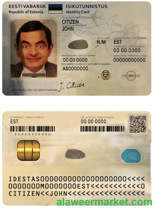 Estonia ID template in PSD format, fully editable (2018 – present)